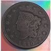 Image 1 : 1820 USA Matron Head One Cent Small Date Good-6