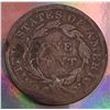 Image 2 : 1835  Large 8 USA Matron Head Large Stars, Medium Letters One Cent, Bent VG