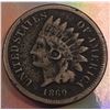Image 1 : 1860 Indian head One cent, Small Dig  Good-4