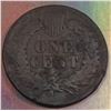 Image 2 : 1875  Indian head  corroded One cent VG