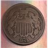 Image 1 : 1865 USA Two Cent AG-3