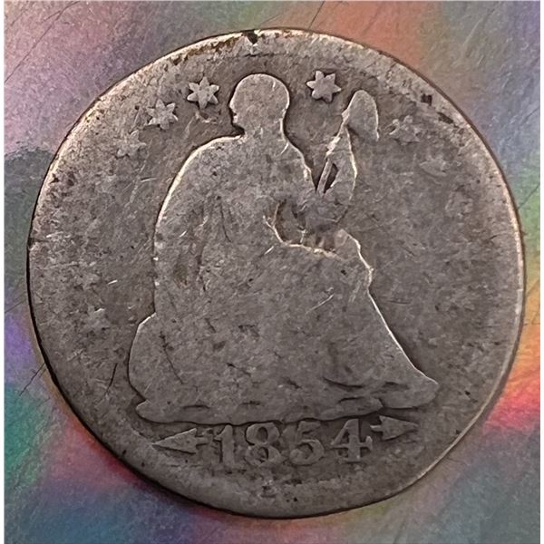 1854 USA Variety 3 Silver Half Dime AG-3