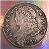Image 1 : 1829 USA Capped Bust Square Base Medium 10 Cents, Plug  Fine-12