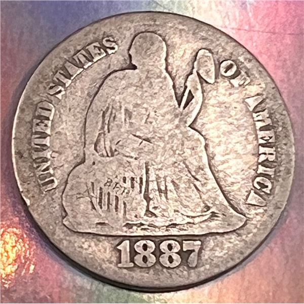 1887 S USA One Dime G-4