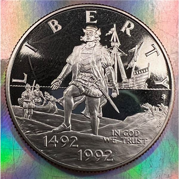 1992 S  Commemorative Half Dollar Clad Christopher Columbus Quincentenary