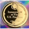 Image 2 : Inauguration as First President Sterling Medaillon Gold Plated -20.38 gr