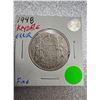 Image 4 : 1948 Canada Silver 50 Cents with  Clip Error