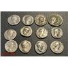 Image 1 : 12 different Roman silver denarius