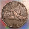 Image 1 : 1857 USA Flying Eagle One Cent F-12