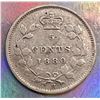 1880 H Canada Silver 5 cents VG-8