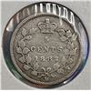 1882 H Canada Silver 5 cents Good-4