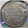 1888 Canada Silver 5 cents Fine-15