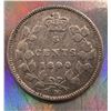 1890 H Canada Silver 5 cents Fine