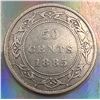 1885 Newfoundland Silver 50 Cents F-12