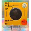 1717 Half Penny UK KM #549 VG