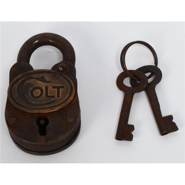 Vintage Collector Colt Padlock W/ Keys