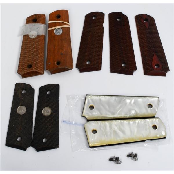 5 Sets Of 1911 Grips Some Marked Colt