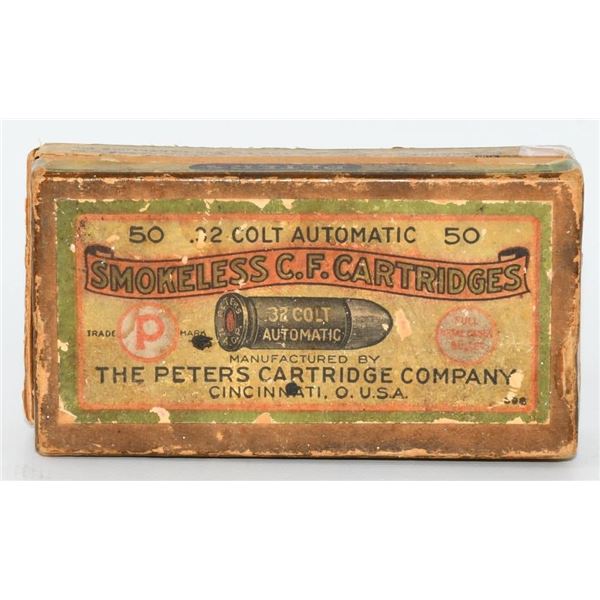 Rare Collector Box Of .32 Colt Automatic