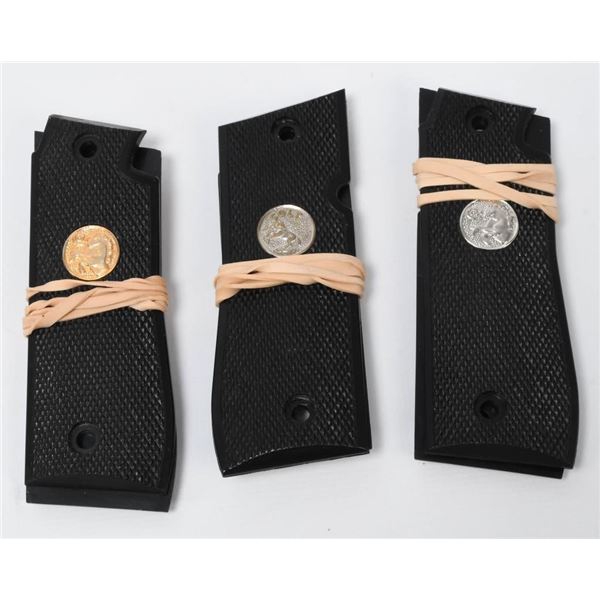 3 Colt 1911 Black Polymer Grips