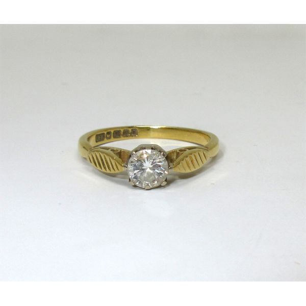 18KT Yellow Gold .54 CT Diamond Solitaire Ring