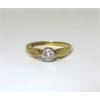 Image 1 : 18KT Yellow Gold .54 CT Diamond Solitaire Ring