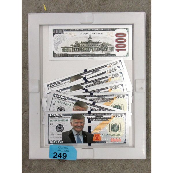 10 Donald Trump Silver Foil Novelty Bills