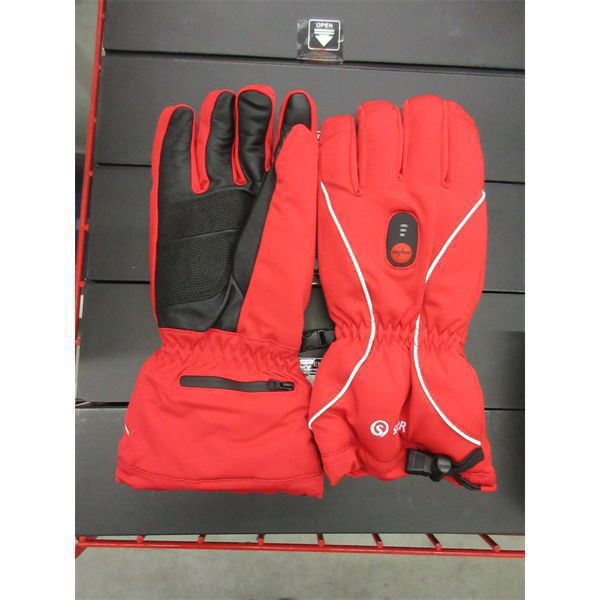 New Red Rechargeable Heated Gloves - 2XL