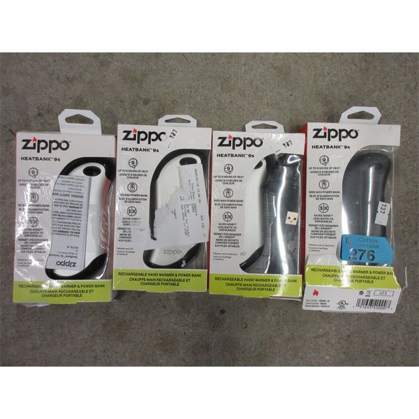4 Zippo Rechargeable Heat Bank Handwarmers
