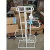 Image 1 : New White Metal Plant Stand - 10" x 18" x 38" tall