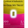 Image 2 : 3 x 1/4 Grain .999 Fine Gold Certified Bars 