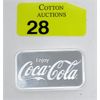 Image 1 : 1 Oz .999 Silver Coca-Cola 2-Sided Bar 