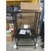 Image 1 : New Rolling Metal Bird Cage on Stand w/ Storage Shelf