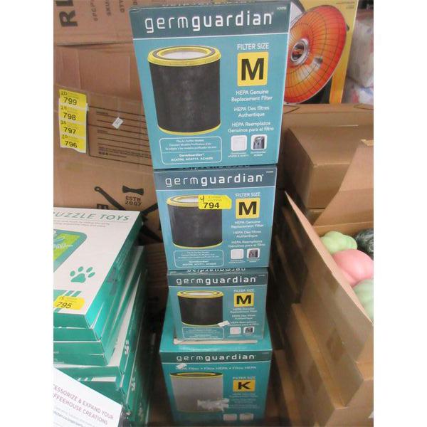 4 Assorted germguardian HEPA Filters