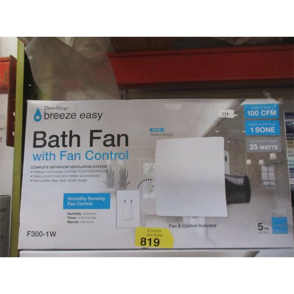 Breeze Easy Bath Fan with Fan Control 