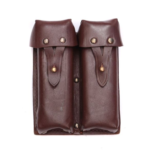 A LEATHER POUCH FOR 4 APS SOVIET STECHKIN PPISTOL MAGAZINE