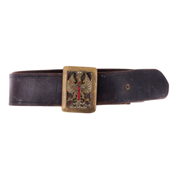A PRE WW2 FRANCO SPAIN PARADE BELT AND BELT POUCH