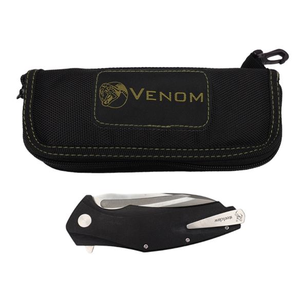 A FOLDING POCKET-KNIFE 'VENOM' BY STEELCLAW IN A SOFT CASE