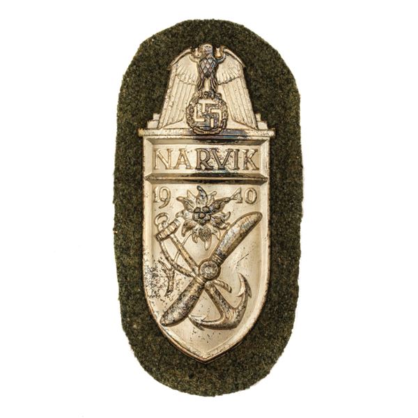 A GERMAN WW2 NARVIK SHIELD FOR  THE 'HEER' (ARMY)