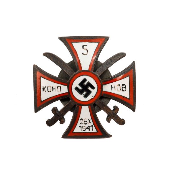 A NAZI GERMAN WWII 5TH DON COSSACK REGIMENT BADGE