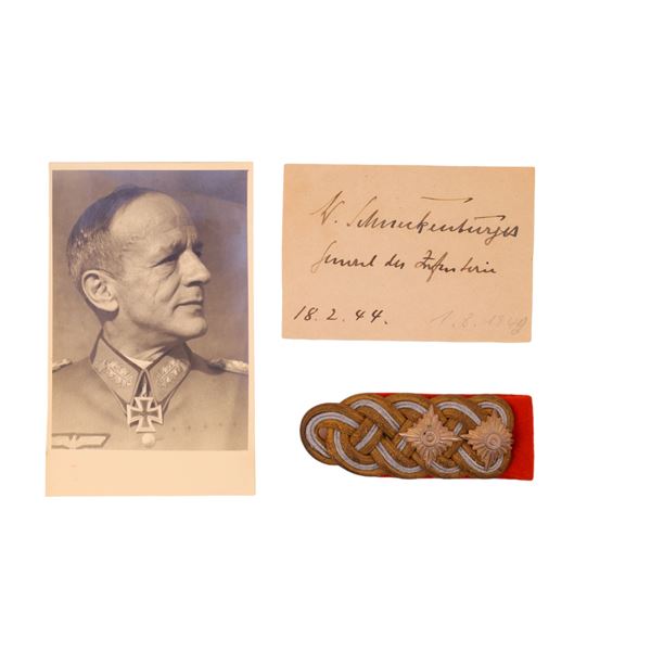 A WILHELM SCHNECKENBURGER SINGLE GENERAL SHOULDER BOARD WW2