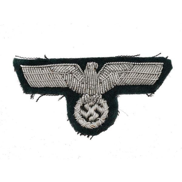 A WEHRMACHT SILVER BULLION EAGLE INSIGNIA OFFICER'S PATCH