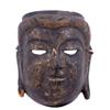 Image 1 : A JAPANESE BUDDHA CARVED WOODEN GILT CEREMONIAL MASK, 19 C.