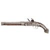 Image 2 : A SILVER-MOUNTEED SIGNED FLINTLOCK PISTOL, OTTOMAN EMPIRE, 1870