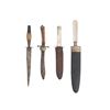 Image 3 : A SET OF FOUR KNIVES OF VARYING STYLE, MOSTLY BONE GRIPS