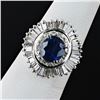 Image 1 : 2.03 ctw Blue Sapphire and 1.29 ctw Diamond Platinum Ring (GIA CERTIFIED)