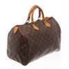 Image 2 : Louis Vuitton Brown Monogram Canvas Speedy 35 Satchel Bag