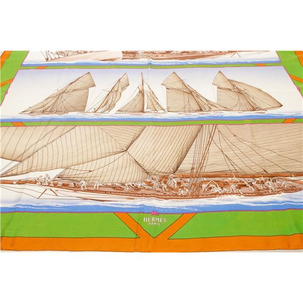 Hermes Multicolor Silk Scarf