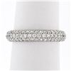 Image 1 : Javda 14K White Gold 2.50 ctw Diamond 4.15mm Domed 3 Row Eternity Band Ring Sz 7