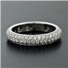 Image 3 : Javda 14K White Gold 2.50 ctw Diamond 4.15mm Domed 3 Row Eternity Band Ring Sz 7