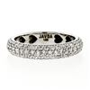 Image 4 : Javda 14K White Gold 2.50 ctw Diamond 4.15mm Domed 3 Row Eternity Band Ring Sz 7